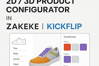 desirn any 2d 3d product configurator in zakeke and kickflip