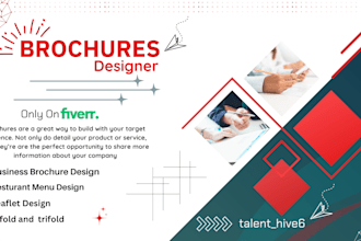 be create professional leaflet bifold trifold brochure design