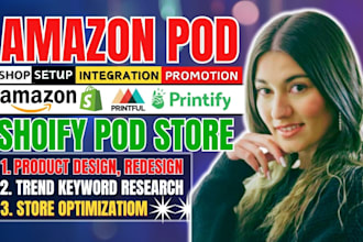 setup amazon store, amazon product design, amazon pod store, shopify pod store