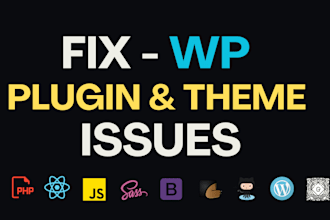 fix wordpress theme and plugin issues and write raw PHP and javascript code