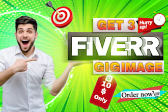 design 2 responsive fiverr gig image and thumbnail