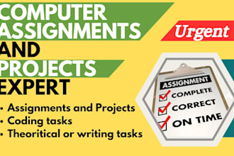 do coding and writing computer science assignments, projects, tasks, word, ppts