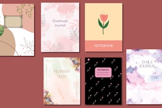 create custom planner, journal and KDP book cover