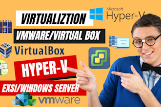 install and configure vmware esxi and hyper v infrastructure