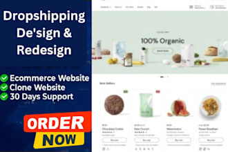 create shopify store or redesign shopify website or dropshipping setup
