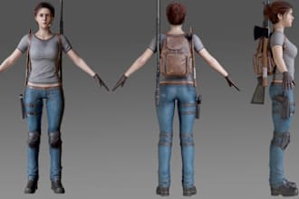 design unique 3d game character,clean topology,8k texture,3d armor,3d printing