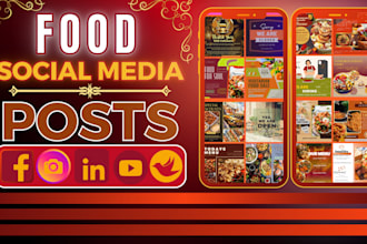 do clean amazing promotional food social media post static ads