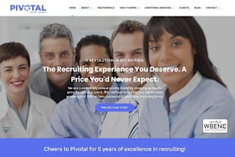 develop recruitment website, job board website, staff hiring agency website