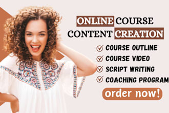develop online course content curriculum, course creation on thinkific teachable