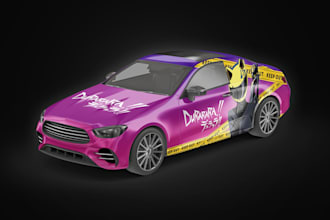 do vehicle wrap design, food truck wrap, car wrap, van wrap and vehicle stickers