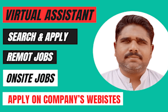 do job search and apply on remote jobs as virtual assistant