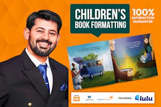 format children books, book layout, kindle ebook formatting for amazon KDP