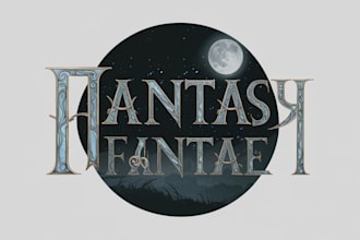 make dark fantasy sci fi rpg game logo title