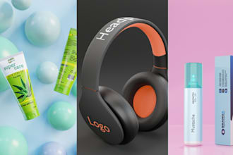 do 3d  cosmetics , plastic  bottle modeling and rendering