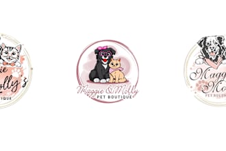 design pet animal fish and food logo