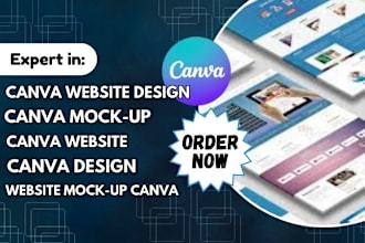 do stunning canva mockup design, mock up redeign, canva website design