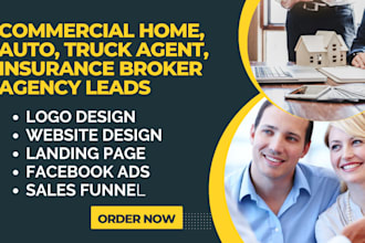 generate commercial home, auto, truck agent leads insurance broker agency leads
