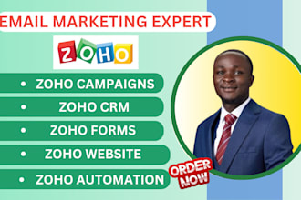 setup zoho campaigns, zoho form, zoho crm, zoho book, zoho desk, zoho website
