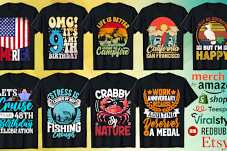create custom typography design for t shirt
