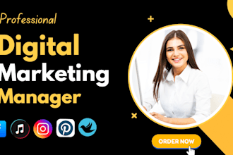 be your digital marketing manager and social media marketing manager