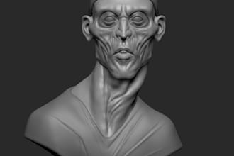 sculpt 3d model character for printing