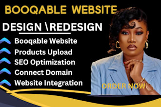 design and create a booqable online rental services website, booqable rental