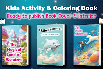 design kids activity book and kids coloring book for kdp