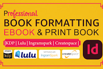 do paperback print and ebook formatting in adobe indesign
