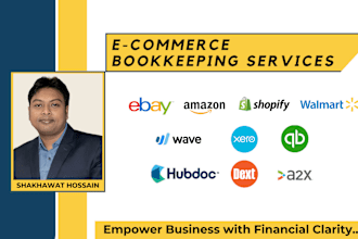 do ecommerce bookkeeping for amazon shopify ebay etsy by using quickbooks xero