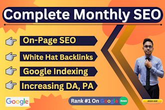 provide complete monthly SEO service following white hat techniques