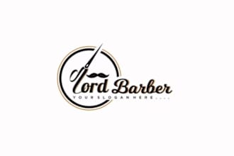 do make amazing beautiful barber shop logo design