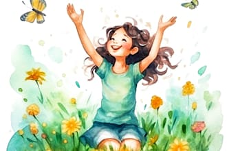 watercolor children book illustration
