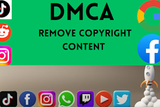 remove infringing content on facebook,instagram,youtube,tiktok reddit dmca