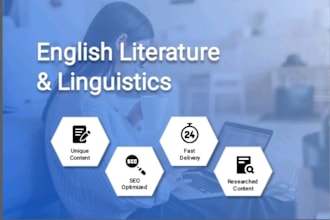 write literature and linguistics articles