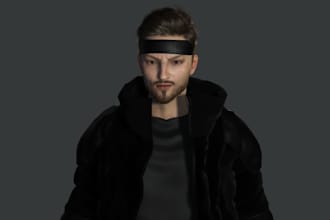 turn 2d to 3d character design, rerig 3d model, arkit retargeting,fix game asset