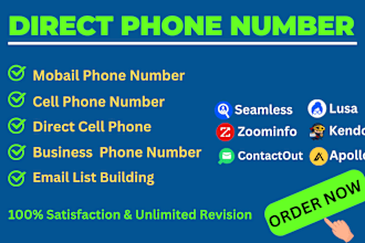 find direct mobile phone number, cell phone and email list building