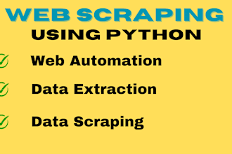do python web scraping, data scraping and data mining