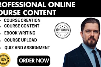 online course content workbook coursework, ecourse kajabi course creation