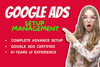 setup profitable google ads adwords ppc display, search, shopping, pmax campaign