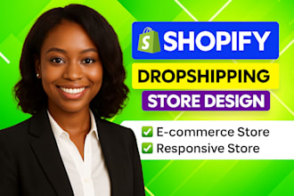 design a professional shopify website or pet jewelry clothing dropshipping store