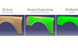 reverse engineering and create exact 3d models from 3d scan