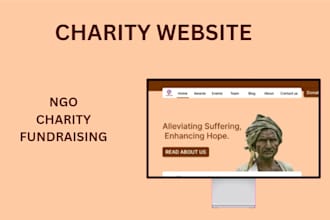 design non profit charity fundraising website with donation system crowdfunding