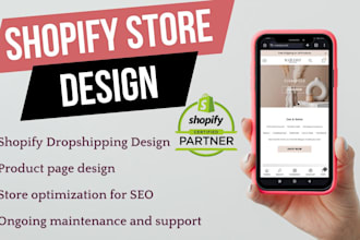 do shopify dropshipping store design, shopify website, shopify landing page