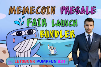 make presale, staking, launch pump fun letsbonk, token2022 bundler on solana bsc