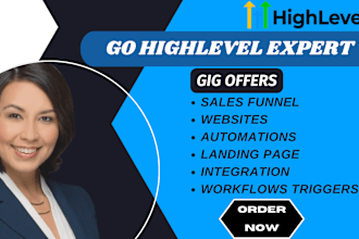 be your sales funnel and landing pages builder  in gohighlevel, gohighlevel