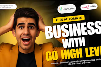 be your gohighlevel expert, ghl website, funnel and automation setup