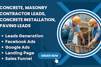 generate concrete, masonry contractor leads, concrete installation, paving leads