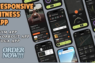 develop attractive fitness app, gym app, health and fitness app, workout app
