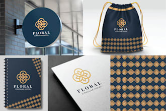 create business logo and brand identity with branding kit