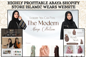 design abaya shopify islamic clothing hijab store muslim wear islamic website